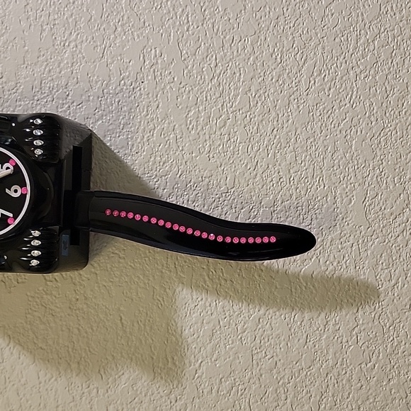Jeweled Classic Black Kit-Cat Klock clock SUPER RARE - Picture 4 of 4